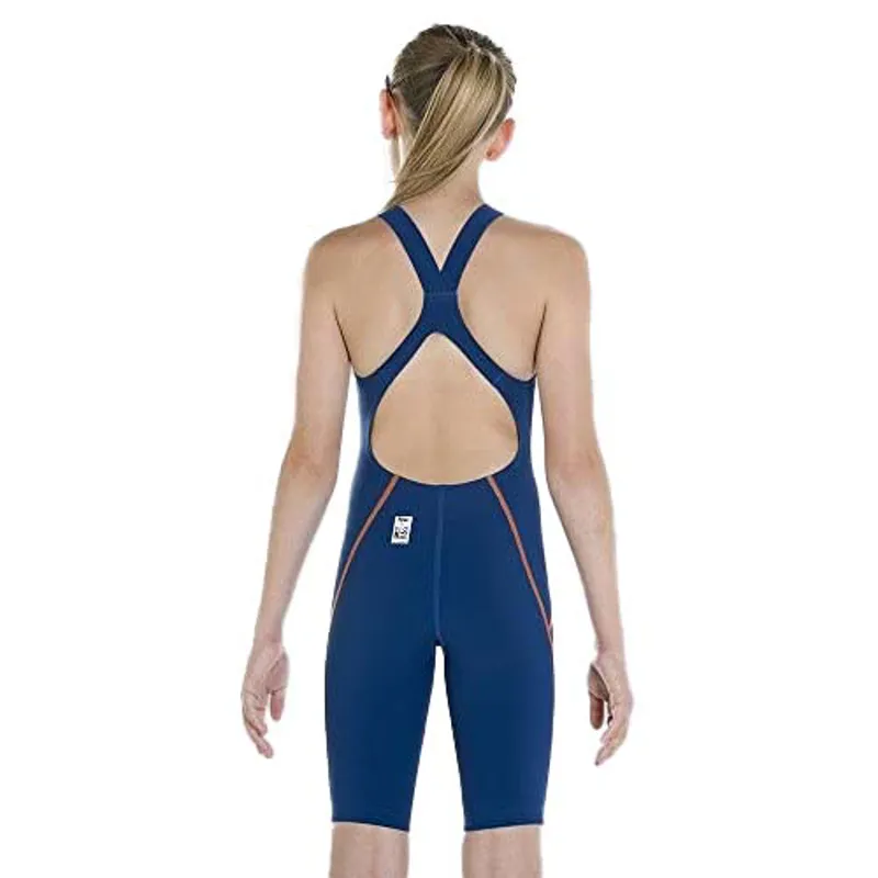 Speedo Fastskin Junior LZR Racer X Openback Kneeskin Blue Orange